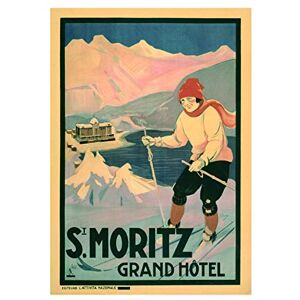 Wee Blue Coo Travel St Moritz Winter Sport Ski Snow New Picture Wall Art Print Wee Blue Coo Travel St Moritz Winter Sport Ski Snow New Picture Wall Art Print