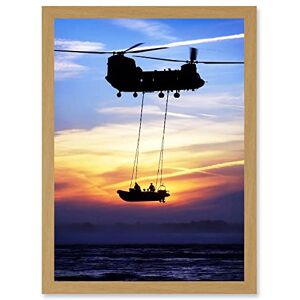 Artery8 Military UK British Chinook Helicopter Royal Marines Artwork Framed Wall Art Print A4 Artery8 Military UK British Chinook Helicopter Royal Marines Artwork Framed Wall Art Print A4