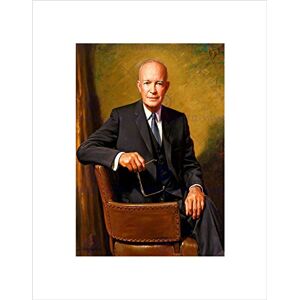 Wee Blue Coo Painting Portrait Wills President Dwight Eisenhower Wall Art Print Wee Blue Coo Painting Portrait Wills President Dwight Eisenhower Wall Art Print