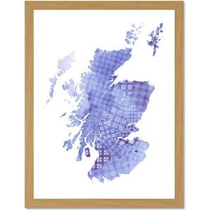 Fine Art Prints Scotland Tartan Map Blue Large Framed Art Print Poster Wall Decor 18x24 inch Fine Art Prints Scotland Tartan Map Blue Large Framed Art Print Poster Wall Decor 18x24 inch