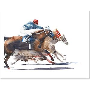 Wee Blue Coo Racing Horses With Jockey Large Framed Art Print Wall Poster 18x24 inch Wee Blue Coo Racing Horses With Jockey Large Framed Art Print Wall Poster 18x24 inch