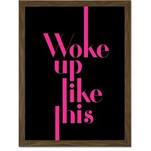 Wee Blue Coo Extended Pink Woke Up Like This Large Framed Art Print Poster Wall Decor 18x24 inch Wee Blue Coo Extended Pink Woke Up Like This Large Framed Art Print Poster Wall Decor 18x24 inch
