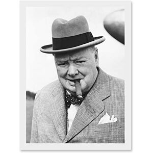 Artery8 Vintage Photo Winston Churchill Cigar Prime Minister Britain UK Artwork Framed Wall Art Print A4 Artery8 Vintage Photo Winston Churchill Cigar Prime Minister Britain UK Artwork Framed Wall Art Print A4
