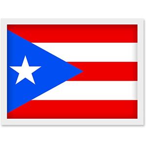 Artery8 - Puerto Rico National Flag - Framed - A4 - Poster Artery8 - Puerto Rico National Flag - Framed - A4 - Poster