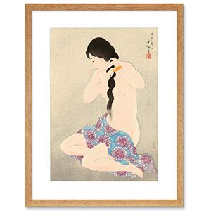 Wee Blue Coo Cultural Japan Geisha Comb Natori Shunsen Framed Wall Art Print Wee Blue Coo Cultural Japan Geisha Comb Natori Shunsen Framed Wall Art Print