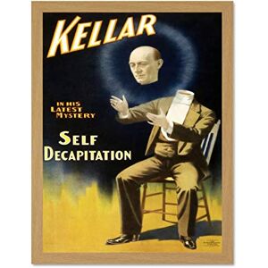 Wee Blue Coo Kellar Decap Magician Self Decapitation Advertising Large Framed Art Print Poster Wall Decor 18x24 inch Wee Blue Coo Kellar Decap Magician Self Decapitation Advertising Large Framed Art Print Poster Wall Decor 18x24 inch
