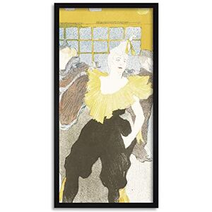 Artery8 Toulouse-Lautrec Clowness Moulin Rouge Painting Framed Wall Art Print Long 25X12 Inch Artery8 Toulouse-Lautrec Clowness Moulin Rouge Painting Framed Wall Art Print Long 25X12 Inch