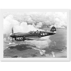 Artery8 - P-40 - Black/White - A4 - Framed Wall Art Print Artery8 - P-40 - Black/White - A4 - Framed Wall Art Print