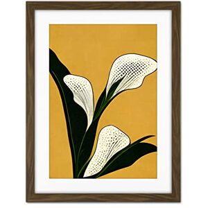 Doppelganger33 LTD Art Deco Pop Art White Calla Lily Flower Plant Artwork Framed Wall Art Print 18X24 Inch Doppelganger33 LTD Art Deco Pop Art White Calla Lily Flower Plant Artwork Framed Wall Art Print 18X24 Inch