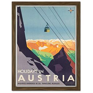 Wee Blue Coo Austria Travel Ski Lift Alpine Artwork Framed Wall Art Print 18X24 Inch Wee Blue Coo Austria Travel Ski Lift Alpine Artwork Framed Wall Art Print 18X24 Inch