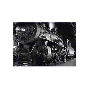 Wee Blue Coo PHOTO 1955 STEAM TRAIN WINSTON LINK ENGINE NEW FRAMED ART PRINT MOUNT B12X11011 Wee Blue Coo PHOTO 1955 STEAM TRAIN WINSTON LINK ENGINE NEW FRAMED ART PRINT MOUNT B12X11011