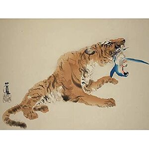 Artery8 Seiho Twelve Signs Zodiac Tiger Parrot Japanese Unframed Wall Art Print Poster Home Decor Premium Artery8 Seiho Twelve Signs Zodiac Tiger Parrot Japanese Unframed Wall Art Print Poster Home Decor Premium