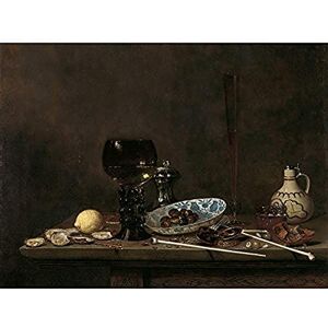 Artery8 Van De Velde Still Life Flute Glass Jug Painting Unframed Wall Art Print Poster Home Decor Premium Artery8 Van De Velde Still Life Flute Glass Jug Painting Unframed Wall Art Print Poster Home Decor Premium