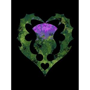 Wee Blue Coo Thistle Scottish Scotland Flower Abstract Picture Art Canvas Print Wee Blue Coo Thistle Scottish Scotland Flower Abstract Picture Art Canvas Print