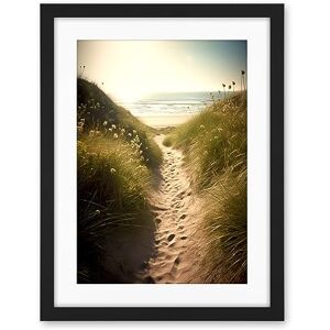 Artery8 Summer Beach Path Photograph Bright Sunny Sandy Coastal Landscape Seascape Artwork Framed Wall Art Print 18X24 Inch Artery8 Summer Beach Path Photograph Bright Sunny Sandy Coastal Landscape Seascape Artwork Framed Wall Art Print 18X24 Inch