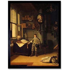 Artery8 Van Gaesbeeck Young Man In A Study Painting Art Print Framed Poster Wall Decor 12x16 inch Artery8 Van Gaesbeeck Young Man In A Study Painting Art Print Framed Poster Wall Decor 12x16 inch