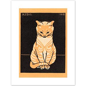 Wee Blue Coo Sitting Tabby Cat Julie De Graag Art Print Canvas Premium Wall Decor Poster Wee Blue Coo Sitting Tabby Cat Julie De Graag Art Print Canvas Premium Wall Decor Poster