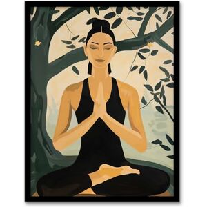 Artery8 Woman in Yoga Pose Zen Meditation Painting Living Room Artwork Framed Wall Art Print 18X24 Inch Artery8 Woman in Yoga Pose Zen Meditation Painting Living Room Artwork Framed Wall Art Print 18X24 Inch