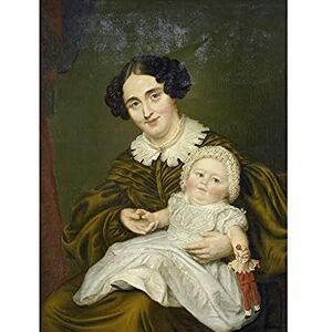 Artery8 Louis Moritz Mrs Carp And Her Young Son Painting Art Print Canvas Premium Wall Decor Poster Mural Artery8 Louis Moritz Mrs Carp And Her Young Son Painting Art Print Canvas Premium Wall Decor Poster Mural