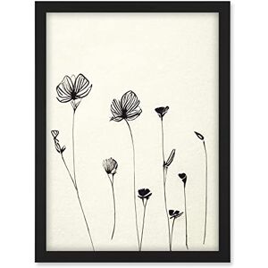 Doppelganger33 LTD Stylish Minimalist Flower Illustration Line Drawing With Black Ink Artwork Framed A3 Wall Art Print Doppelganger33 LTD Stylish Minimalist Flower Illustration Line Drawing With Black Ink Artwork Framed A3 Wall Art Print