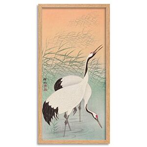 Fine Art Prints Ohara Koson Two cranes Long Framed Art Print Wall Poster 25x12 inch Fine Art Prints Ohara Koson Two cranes Long Framed Art Print Wall Poster 25x12 inch