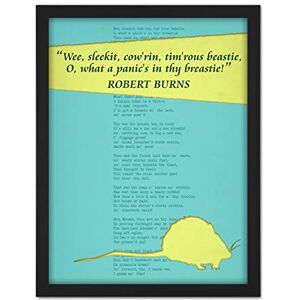 Wee Blue Coo Poem Lyrics Burns To A Mouse Artwork Framed Wall Art Print 18X24 Inch Wee Blue Coo Poem Lyrics Burns To A Mouse Artwork Framed Wall Art Print 18X24 Inch