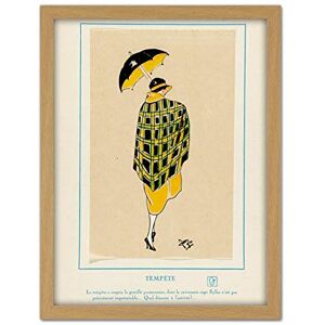 Artery8 Paris Surprise Storm 1926 Vintage Fashion Umbrella Artwork Framed Wall Art Print 18X24 Inch Artery8 Paris Surprise Storm 1926 Vintage Fashion Umbrella Artwork Framed Wall Art Print 18X24 Inch