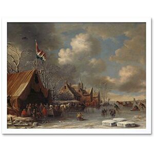 Artery8 Thomas Heeremans Enjoying The Ice Skating Painting Art Print Framed Poster Wall Decor 12x16 inch Artery8 Thomas Heeremans Enjoying The Ice Skating Painting Art Print Framed Poster Wall Decor 12x16 inch