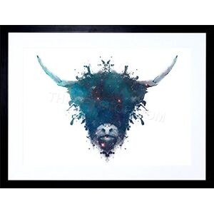 Wee Blue Coo Graphic Ink Splat Highland Cow Framed Picture Art Framed Wall Art Print Wee Blue Coo Graphic Ink Splat Highland Cow Framed Picture Art Framed Wall Art Print