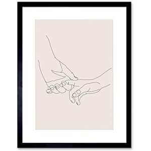 Wee Blue Coo Line Drawing Hands Holding Minimalist Artwork Framed Wall Art Print 12X16 Inch Wee Blue Coo Line Drawing Hands Holding Minimalist Artwork Framed Wall Art Print 12X16 Inch