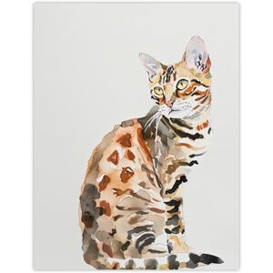 Artery8 - Marble Coat Bengal Cat Lover - 18x24 in - Thick Paper - Wall Art Artery8 - Marble Coat Bengal Cat Lover - 18x24 in - Thick Paper - Wall Art