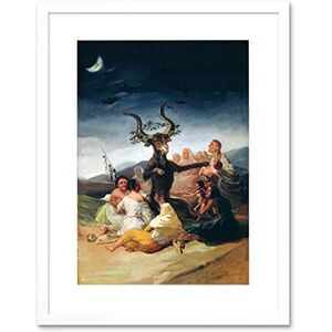 Wee Blue Coo Painting Fantasy Landscape Goya Witches Sabbath Framed Wall Art Print Wee Blue Coo Painting Fantasy Landscape Goya Witches Sabbath Framed Wall Art Print