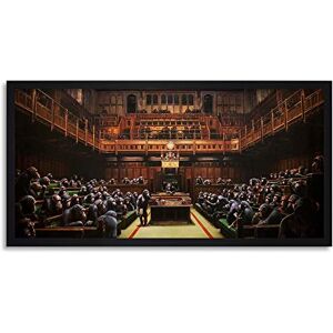 Artery8 Banksy Devolved Parliament Graffiti Brexit Painting Framed Wall Art Print Long 25X12 Inch Artery8 Banksy Devolved Parliament Graffiti Brexit Painting Framed Wall Art Print Long 25X12 Inch