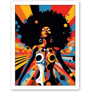Artery8 Afro Caribbean Woman Colour Explosion Modern Strong Matriarch Bright Bold Colourful Artwork Framed Wall Art Print 18X24 Inch Artery8 Afro Caribbean Woman Colour Explosion Modern Strong Matriarch Bright Bold Colourful Artwork Framed Wall Art Print 18X24 Inch