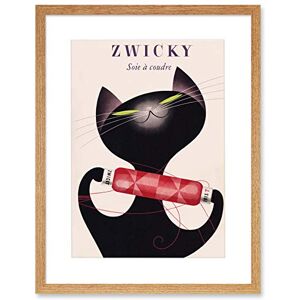 Wee Blue Coo Zwicky Cotton Switzerland Black Cat Artwork Framed Wall Art Print 12X16 Inch Wee Blue Coo Zwicky Cotton Switzerland Black Cat Artwork Framed Wall Art Print 12X16 Inch