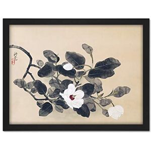 Artery8 Yamamura Koka Magnolia Branch Flower Painting Artwork Framed Wall Art Print 18X24 Inch Artery8 Yamamura Koka Magnolia Branch Flower Painting Artwork Framed Wall Art Print 18X24 Inch