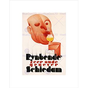 Wee Blue Coo Commercial Advert Alcohol Rynbende's Gin Netherlands Wall Art Print Wee Blue Coo Commercial Advert Alcohol Rynbende's Gin Netherlands Wall Art Print