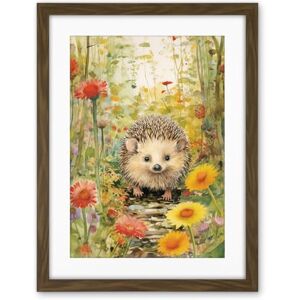 Artery8 Adorable Hedgehog in a Wildflower Meadow Watercolour Painting Kids Bedroom Cute Woodland Creature Artwork Framed Wall Art Print 18X24 Inch Artery8 Adorable Hedgehog in a Wildflower Meadow Watercolour Painting Kids Bedroom Cute Woodland Creature Artwork Framed Wall Art Print 18X24 Inch