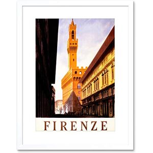 Wee Blue Coo Travel Ad Vintage Firenze Florence Italy Framed Wall Art Print Wee Blue Coo Travel Ad Vintage Firenze Florence Italy Framed Wall Art Print