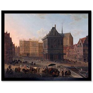 Artery8 Ulft Dam Amsterdam New Town Hall Under Construction Art Print Framed Poster Wall Decor 12x16 inch Artery8 Ulft Dam Amsterdam New Town Hall Under Construction Art Print Framed Poster Wall Decor 12x16 inch