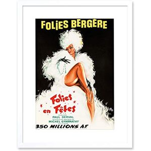 Wee Blue Coo Folies Bergere Theatre Cabaret Artwork Framed Wall Art Print 12X16 Inch Wee Blue Coo Folies Bergere Theatre Cabaret Artwork Framed Wall Art Print 12X16 Inch