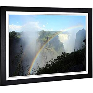 Big Box Art Framed Print of Victoria Falls Zimbabwe Rainbow Mountain Landscape Design Wall Art Picture Home Decor for Kitchen, Living Room, Bedroom, Office, Black, A2 / 24.5x18 Inch / 62x45cm Big Box Art Framed Print of Victoria Falls Zimbabwe Rainbow Mountain Landscape Design Wall Art Picture Home Decor for Kitchen, Living Room, Bedroom, Office, Black, A2 / 24.5x18 Inch / 62x45cm