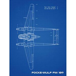 Artery8 Focke-Wulf FW 189 German Plane Blueprint Plan Large Wall Art Poster Print Thick Paper 18X24 Inch Artery8 Focke-Wulf FW 189 German Plane Blueprint Plan Large Wall Art Poster Print Thick Paper 18X24 Inch
