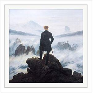 Fine Art Prints Friedrich Wanderer Above Sea Fog Painting Square Wooden Framed Wall Art Print Picture 16X16 Inch Fine Art Prints Friedrich Wanderer Above Sea Fog Painting Square Wooden Framed Wall Art Print Picture 16X16 Inch
