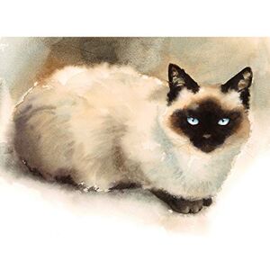 Wee Blue Coo Cat Ragdoll Watercolour Large Wall Art Print Canvas Premium Poster Wee Blue Coo Cat Ragdoll Watercolour Large Wall Art Print Canvas Premium Poster
