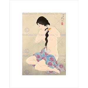 Wee Blue Coo Cultural Japan Geisha Comb Natori Shunsen Wall Art Print Wee Blue Coo Cultural Japan Geisha Comb Natori Shunsen Wall Art Print