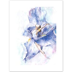 Wee Blue Coo Ballet Dancing Girl Painting Art Print Canvas Premium Wall Decor Poster Wee Blue Coo Ballet Dancing Girl Painting Art Print Canvas Premium Wall Decor Poster