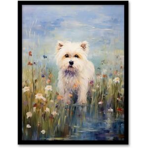 Artery8 West Highland Terrier Claude Monet Style Dog Oil Painting Pastel Colour Portrait Artwork Framed Wall Art Print A4 Artery8 West Highland Terrier Claude Monet Style Dog Oil Painting Pastel Colour Portrait Artwork Framed Wall Art Print A4