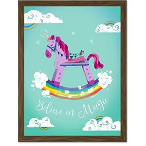 Wee Blue Coo Unicorn Believe In Magic Wall Large Framed Art Print Poster Wall Decor 18x24 inch Wee Blue Coo Unicorn Believe In Magic Wall Large Framed Art Print Poster Wall Decor 18x24 inch