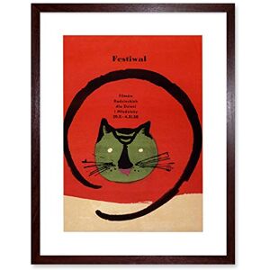 Wee Blue Coo Festival Film Movie Cat Poland Warsaw Artwork Framed Wall Art Print 12X16 Inch Wee Blue Coo Festival Film Movie Cat Poland Warsaw Artwork Framed Wall Art Print 12X16 Inch